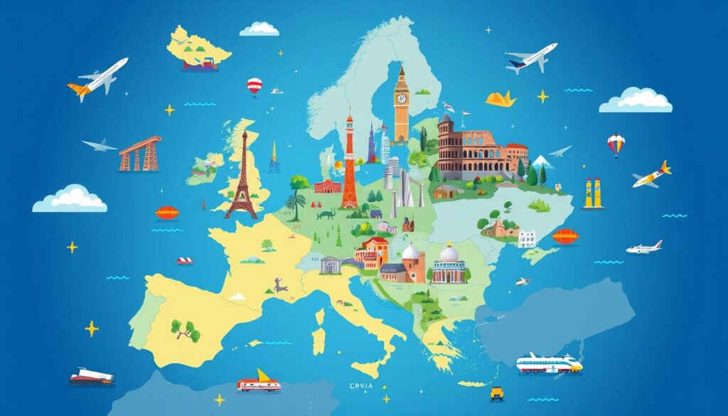 European travel itinerary